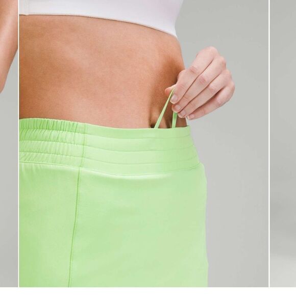 NWT New LULULEMON Hotty Hot High Rise Skirt Skort Scream Green Light SCGL 4 Long - Picture 4 of 6